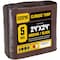 Core Tarps Heavy Duty Tarp, 24 ft L x 0.5 mm H x 24 ft W, 5 Mil, Brown/Black, Polyethylene CT-502-24X24 - alternate 1
